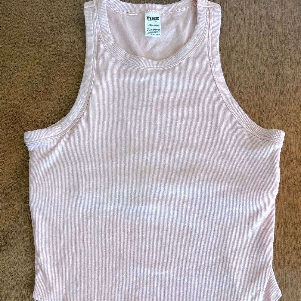 Victoria’s Secret PINK Women's Light Pink Racerback Tank w Lining